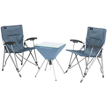 MacCabee Bistro-2-Go Complete Patio Table/Chair Set with Transport Case